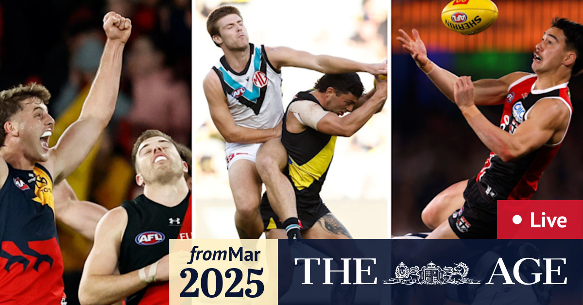AFL 2025 round one LIVE updates Essendon Bombers v Adelaide Crows